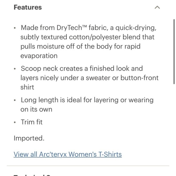 - Arc’teryx Sirrus long sleeve​ size large​​ - Picture 6 of 11